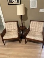 Vintage chairs and floor lamp