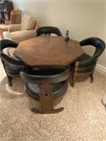 Octagon table and four chairs