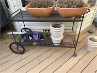 Wrought iron garden cart