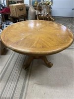Round dining table and four chairs