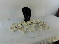 21 Gold colored necklaces (appear to be new)