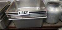 (4) STAINLESS PANS