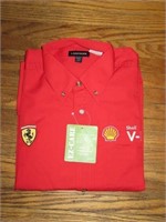 New Landmark Ferrari Shell Oil Collared Shirt