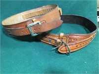 Leather size 34 waist Ammo belts.