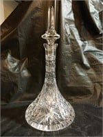 Cut Crystal Decanter with flower design. No