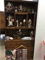 Christmas collection of figurines, cookie jar,