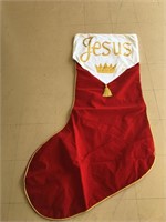 New large Red velvet holiday stocking. Measures