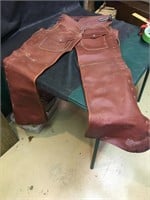 Leather chaps, not sure how to measure but from