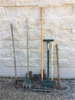 Yard and garden tools.