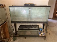 Two Fish tanks on Wire Stand