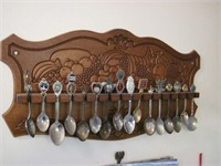 K308 - Lot of Collector Spoons & 2 Holders