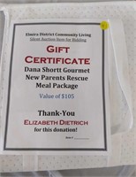 Gift Cert: Meal Package from Dana Shortt Gourmet