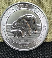 2015 Canadian Polar Bear 1 1/2oz .9999