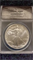1991 MS69 Silver Eagle Graded