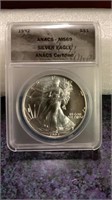 1992 MS69 Silver Eagle Graded