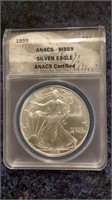 1999 MS69 Silver Eagle Graded