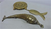 Brass Fish With Jointed Body 11"L