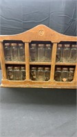 18 Vintage Bottles with Display & Pennies