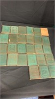 (27) Antique Little Leather Library Books