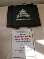 Gift cert for $50 from Farm Boy Kitchen