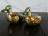 (2) Decorative Brass Ducks
