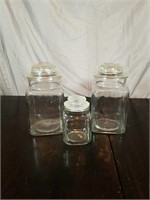 (3) Glass Storage Containers