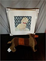 New Dachshund Pillow And New Framed Dog Print