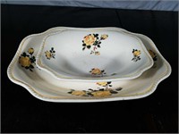 Steubenville Ivory Platter And Bowl