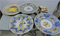Decorative Pottery Bowls Largest 12 1/2"D