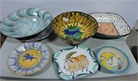 Hand Decorated Pottery Bowls