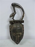 Wood Carved Mask 18"L