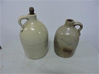 Pair Small Stoneware Crocks