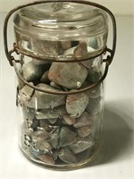 Jar of Amazonite - Glass Jar wire Bail