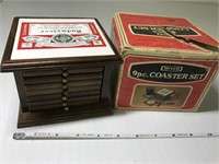 Vintage Budweiser coaster set - orig box