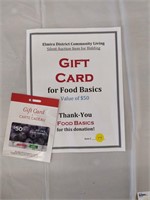 $50 gift cert for Food Basics