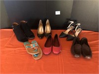 6 Pair Ladies Shoes Trask, Steven Salario