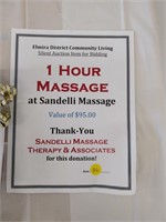 gift cert for a 1 hour massage - Sandelli Massage