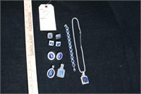 Beautiful blue and silver Jewelry