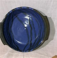Artisan Design Pottery Blue Caserole Dish
