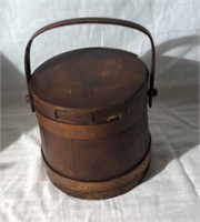 Antique Wooden Firkin Sugar Bucket