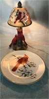 Cardinal Lamp & Decorator Plate