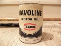 FULL HAVOLINE MOTOR OIL CAN