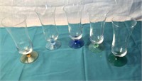 Footed Flute Glasses/ Lot of 5
