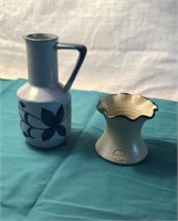 2 Pieces Pottery/ Pitcher & Jar