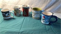 Lot of 5  Holiday Mugs