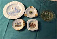 Lot of 5 Assorted Ashtrays