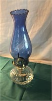 Kerosene Lamp/ Cobalt Blue Shade