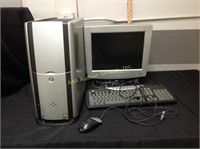 Gateway Tower Computer w/ Monitor, Keyboard.