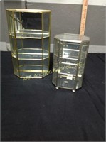 (2) Mirrored Miniature Display Cabinets