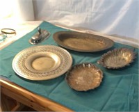 Misc. Lot Of Silver Plate Decor